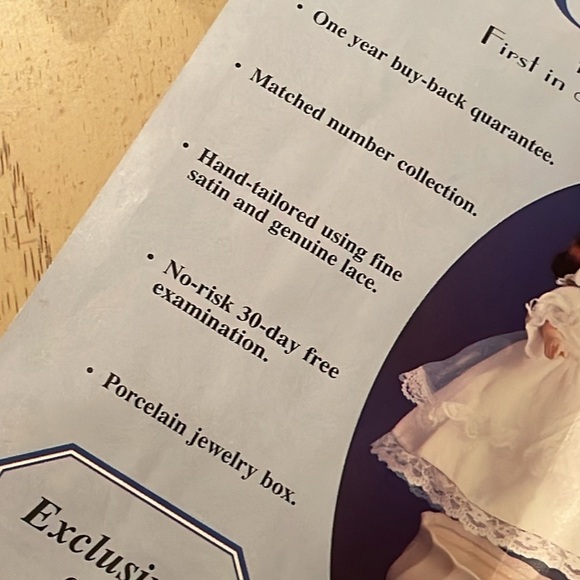 Heritage House Caroline Porcelain Bridal Doll Musical The Way We Were ad insert - Picture 13 of 17